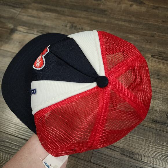 Vintage 1980s Ole Miss Rebels Black, Red White cap Snapback CB - Picture 5 of 7